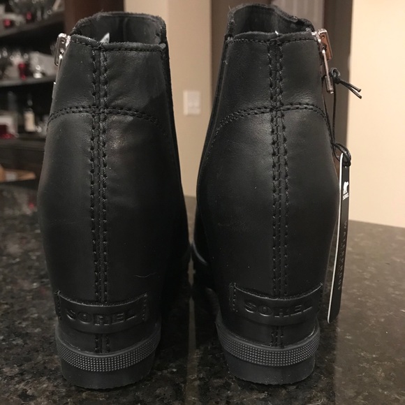 New Sorel Joan of Arctic Wedge II Zip Bootie Black - Picture 8 of 15